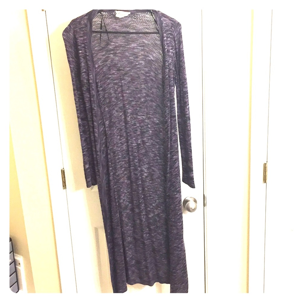 Purple maxi cardigan